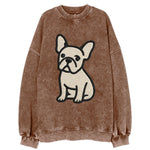 French Bulldog - Head tilt one ear up - Vintage Sweatshirt