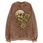 Skull Microphone  - Vintage Sweatshirt