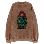 Palo Alto Tree wearing Stanford beanie with S patch - Vintage Sweatshirt