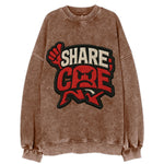 SHARE;CARE TOO MUCH Oversharer Green Hat - Vintage Sweatshirt