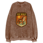 Ice Wolf Crystal  - Vintage Sweatshirt