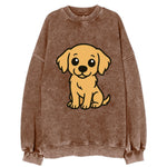 Golden Retriever - Head tilt curious pose - Vintage Sweatshirt