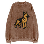 German Shepherd - Trendy minimal silhoue - Vintage Sweatshirt