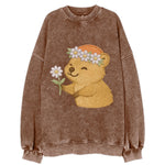 Quokka Daisy Chain - Vintage Sweatshirt