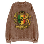 Senegal Lion Emblem  - Vintage Sweatshirt