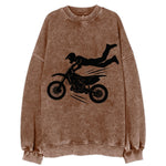 Motocross rider airborne trick - Vintage Sweatshirt