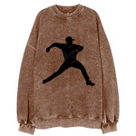 Baseball pitcher wind-up motion - Vintage Sweatshirt