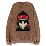 Salt Lake Ute wearing Utah beanie with U patch - Vintage Sweatshirt