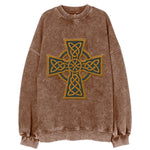 Book Of Kells Cross - Vintage Sweatshirt