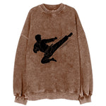 Korean taekwondo flying kick - Vintage Sweatshirt