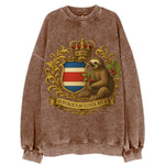 Costa Rica Sloth Emblem  - Vintage Sweatshirt