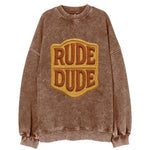 RUDE;DUDE ENERGY Surf Green Trucker - Vintage Sweatshirt