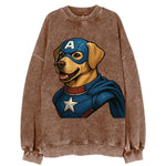 Labrador Patriotic Hero  - Vintage Sweatshirt