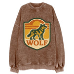 Digital Pixel Wolf  - Vintage Sweatshirt