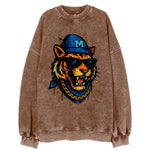 Memphis Tiger wearing Memphis beanie with M patch - Vintage Sweatshirt