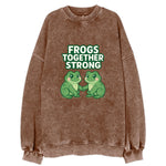 Frogs Together Strong 2 - Vintage Sweatshirt