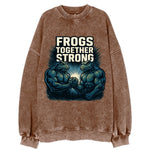 Frogs Together Strong 4 - Vintage Sweatshirt