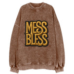 MESS;BLESS UP Gold Metallic Visor - Vintage Sweatshirt