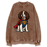 Springer Spaniel Friendly Hero  - Vintag Vintage Sweatshirt