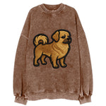 Tibetan Spaniel - Modern Tibetan breed d - Vintage Sweatshirt