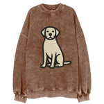 Goldador - Golden Lab mix sitting pose - Vintage Sweatshirt