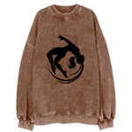 Gymnast mid-backflip rotation - Vintage Sweatshirt