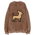 Chihuahua - Tan smooth coat flat side profile - Vintage Sweatshirt