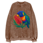 Rainbow Lorikeet Bottlebrush - Vintage Sweatshirt
