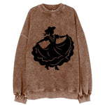 Mexican folk dancer twirling skirt - Vintage Sweatshirt