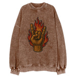 Devil Horns  - Vintage Sweatshirt
