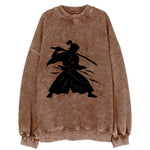 Japanese samurai sword draw - Vintage Sweatshirt
