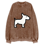 Bull Terrier - White egg-shaped head flat side profile - Vintage Sweatshirt