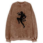 Thai Muay Thai fighter elbow strike - Vintage Sweatshirt