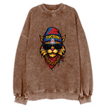 Tucson Wildcat wearing Arizona beanie with A patch - Vintage Sweatshirt