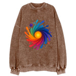 Big Bang Palette - Explosion of paint co - Vintage Sweatshirt