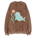 Mint Seal Pup - Vintage Sweatshirt