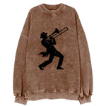 Trombone player jazz improvisation - Vintage Sweatshirt