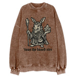 Crystals Healing Hippie Rabbit  - Vintag Vintage Sweatshirt