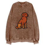 Nova Scotia Duck Tolling Retriever - Red embroidered pose - Vintage Sweatshirt