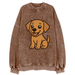 Labrador - Happy panting expression - Vintage Sweatshirt