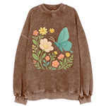 Mint Night Butterfly - Vintage Sweatshirt