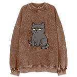 The Cat Judging Silently - Vintage Sweatshirt