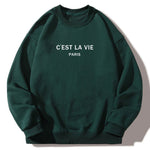 Paris Print Crew Neck Relaxed Sweatshirt