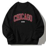 Chicago Print Crew Neck Relaxed Sweatshirt