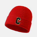 1pc Letter A-Z Warm Knit Beanie Hat