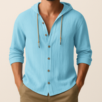 Marino Linen Hooded Shirt