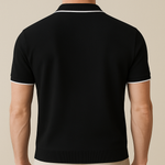 Men’s Knitted Zipper Polo Shirt