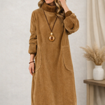 Sandra | Cozy Turtleneck Midi Dress