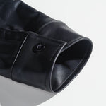 Men's Classic Casual Slim Fit Leather Long Sleeve Shirt