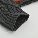 Men's Vintage Stand Collar Knitted Cable Sweater